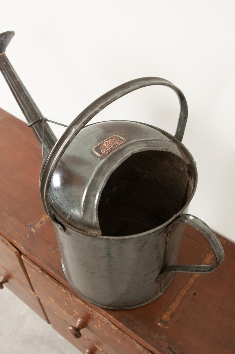 English Zinc and Brass Watering Can For Sale at 1stDibs