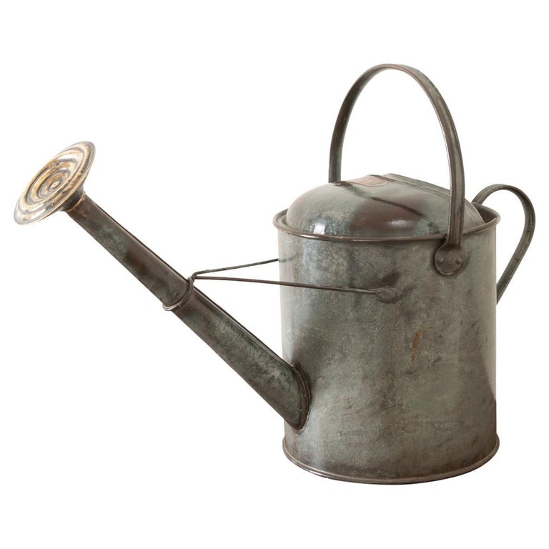 English Zinc and Brass Watering Can For Sale at 1stDibs