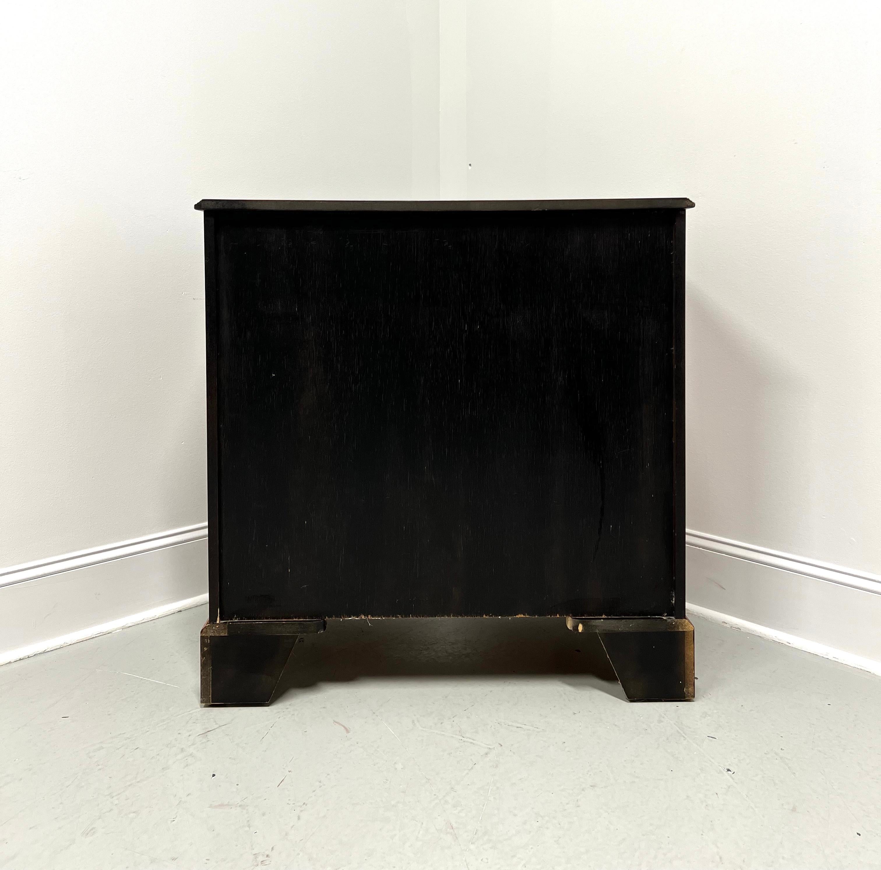 20th Century ENGLISHMAN'S Banded Inlaid Distressed Burl Elm Chippendale Bachelor Chest