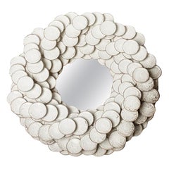 Engobed stoneware mirror "Solstice" by Mart Schrijvers, 2024