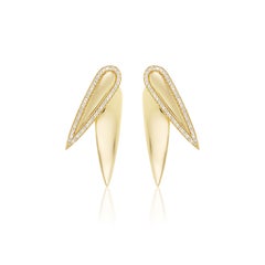 18k Gold Engravable Diamond Nifo Stud and Jacket Earrings