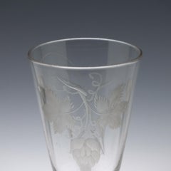 Engraved 18th Century Air Twist Ale Glass, circa 1750