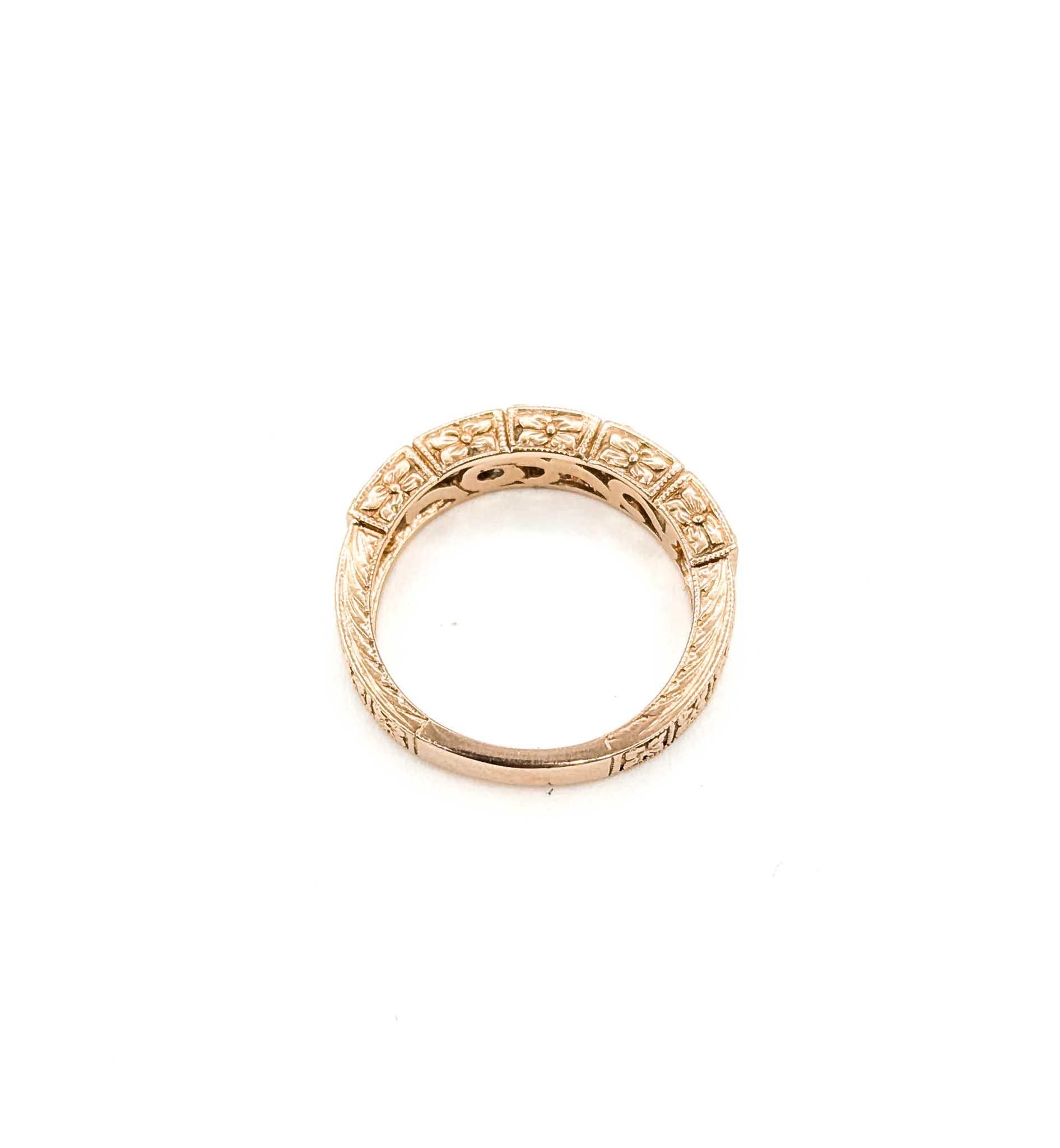 Anello con acquamarina incisa in oro rosa 14 carati in vendita 3