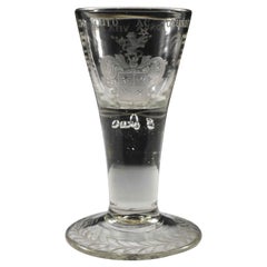 Engraved Baroque Goblet with a Coat of Arms, 18th Century