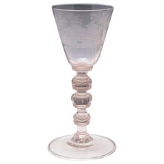 Engraved Bohemian Goblet, c.1710