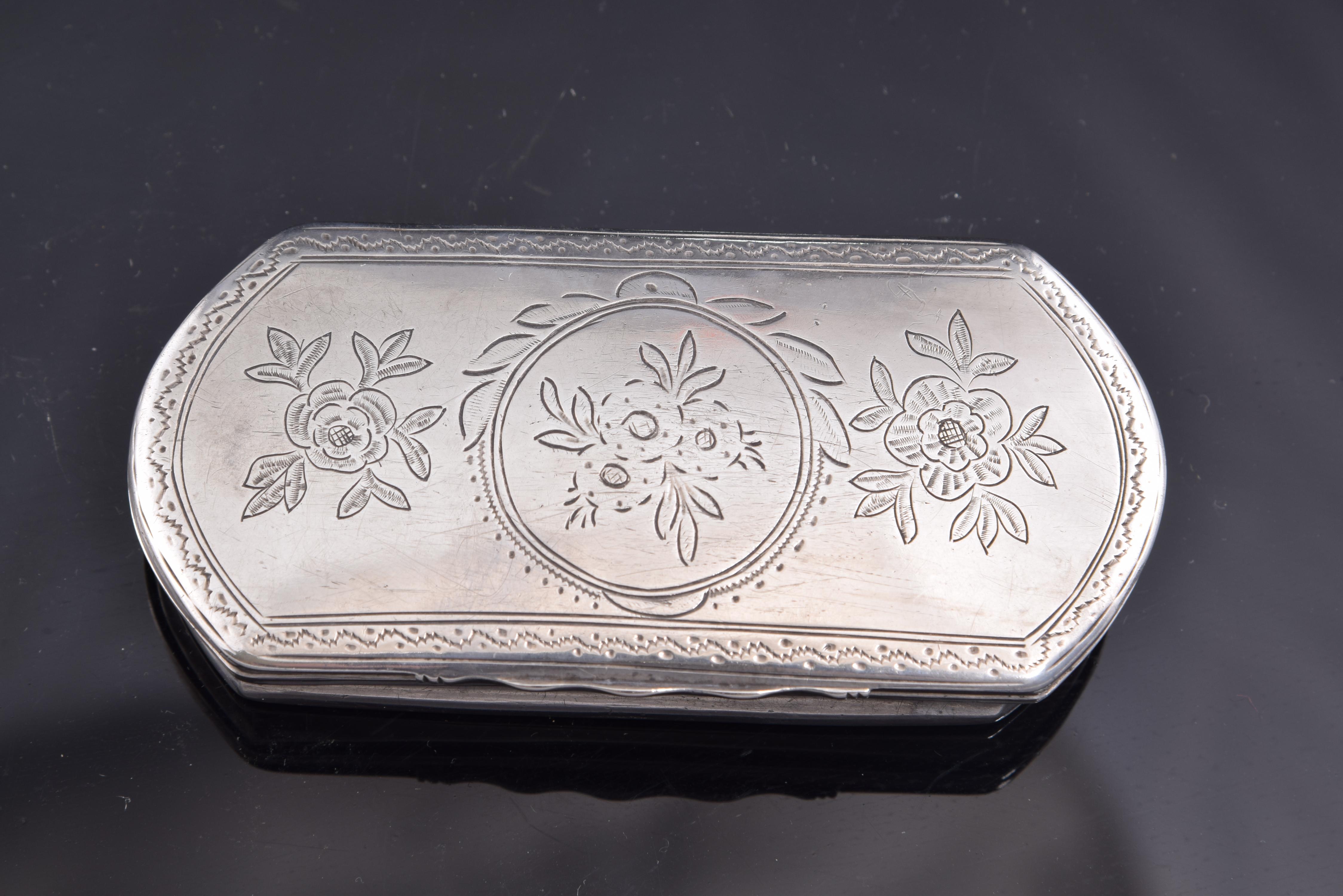 Neoclassical Engraved Box, Silver, Córdoba, Spain, 1793, with Hallmarks