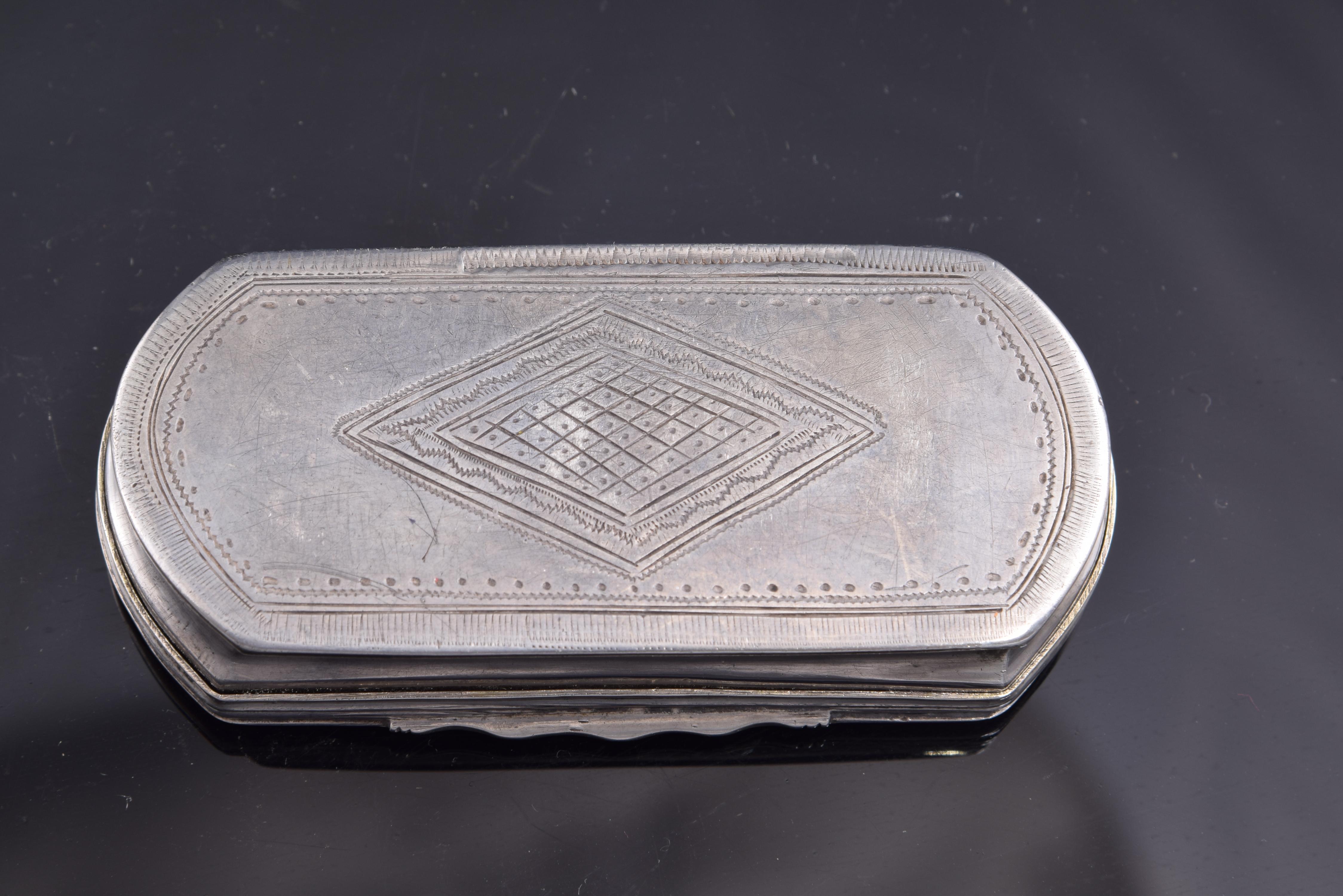 Spanish Engraved Box, Silver, Córdoba, Spain, 1793, with Hallmarks