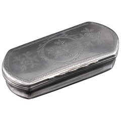 Engraved Box, Silver, Córdoba, Spain, 1793, with Hallmarks