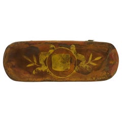 Antique Engraved Brass and Copper Snuff Box, English, Circa 1850