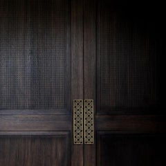 Art Deco rectangular cabinet pull 15 x 3 cm Geometric motif