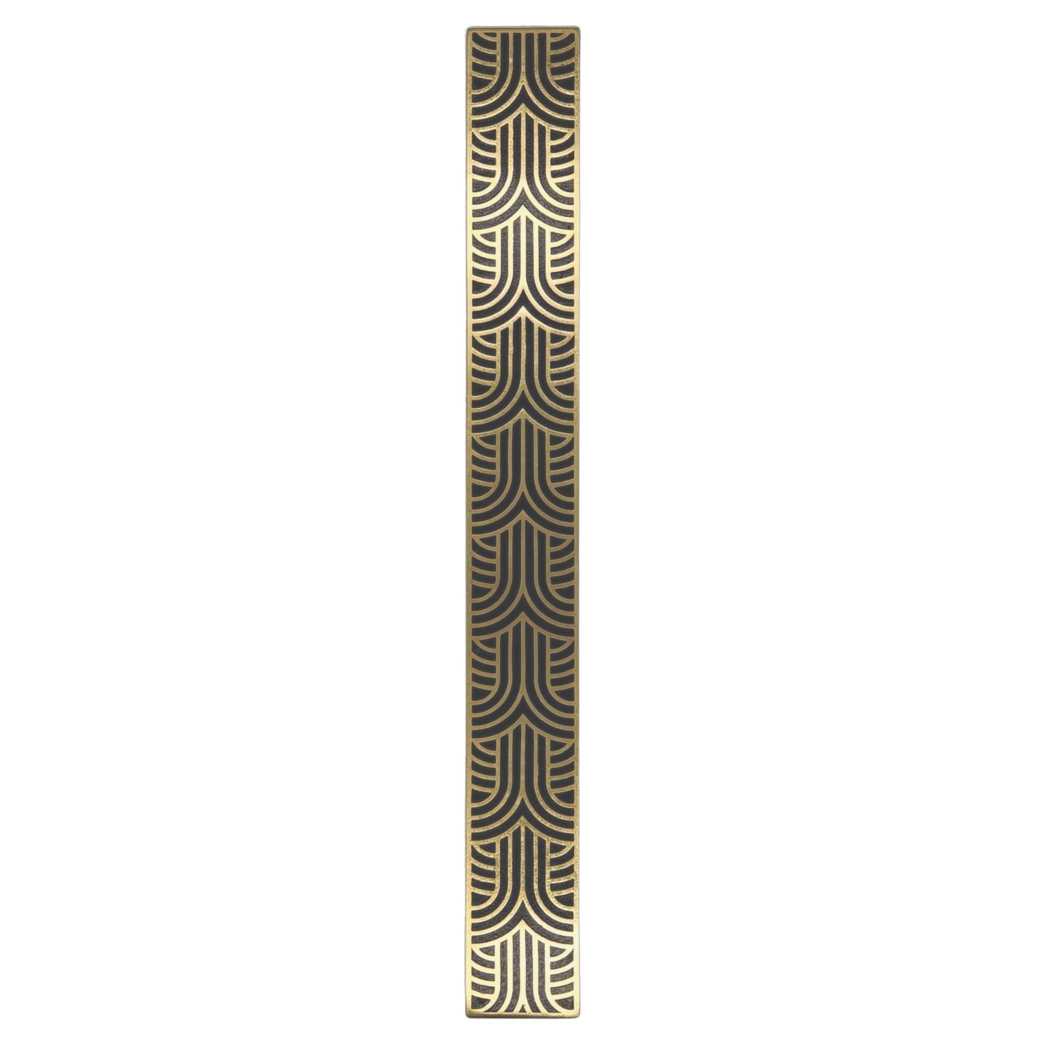 Poignée de meuble en laiton gravé PT/AD/10, 30 cm