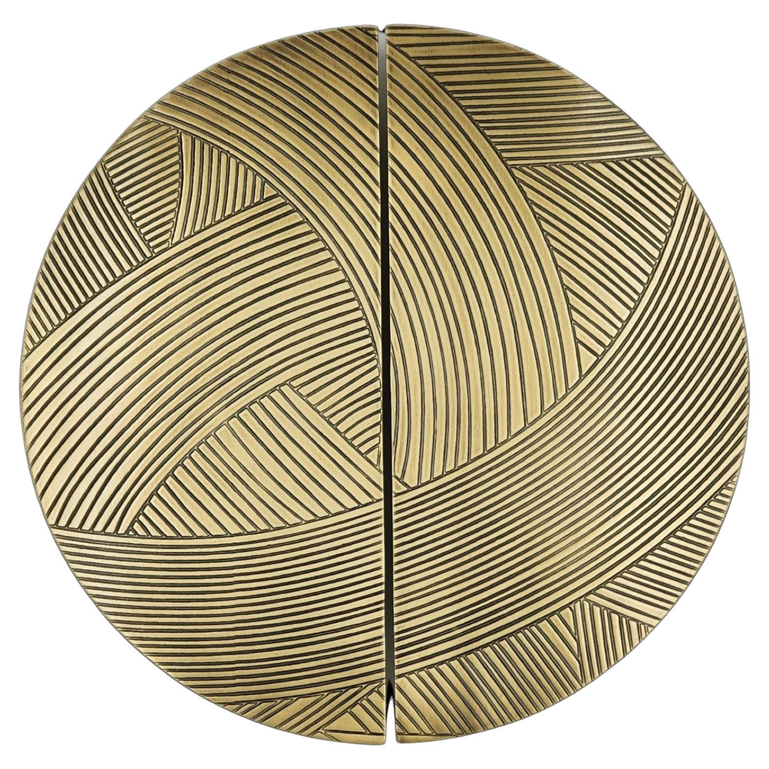 Poignée de porte en laiton gravé - Ø 30 cm - Open Manifest collection