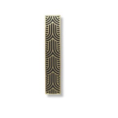 Art Deco Engraved brass drawer pull 15 x 3 cm