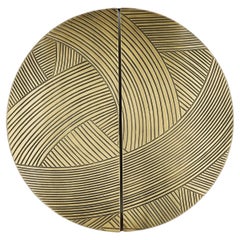 Engraved brass pull handle – Ø 20 cm – Open Manifest collection