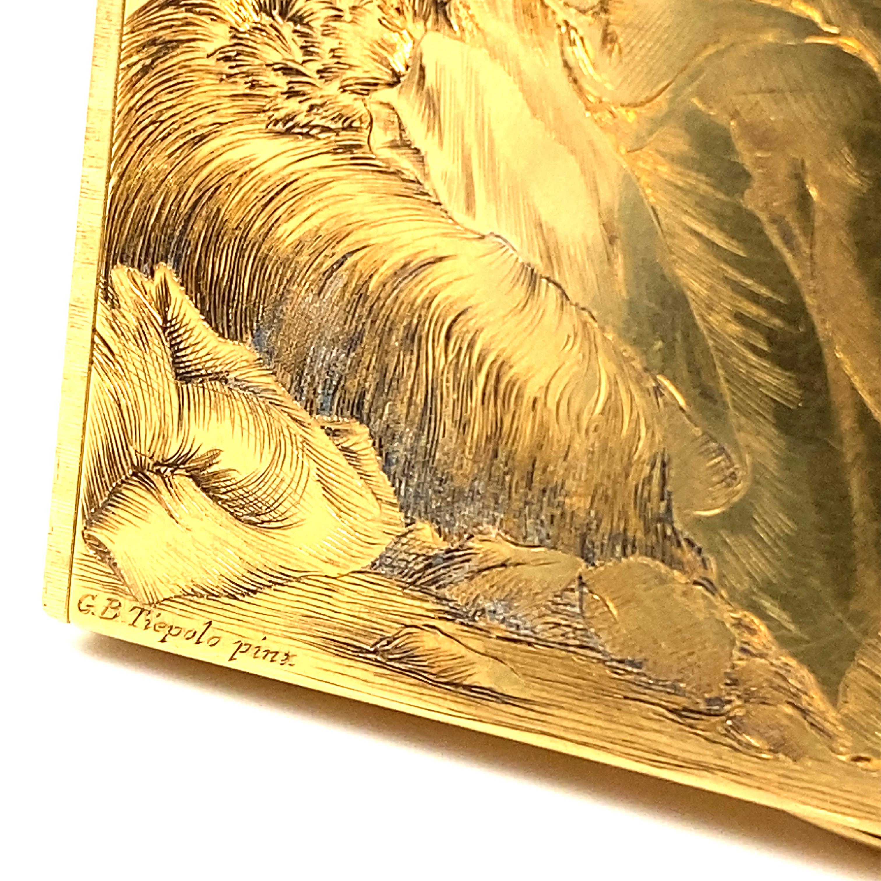 Gravur-Zigarettenetui aus Gelbgold 18 Karat 6
