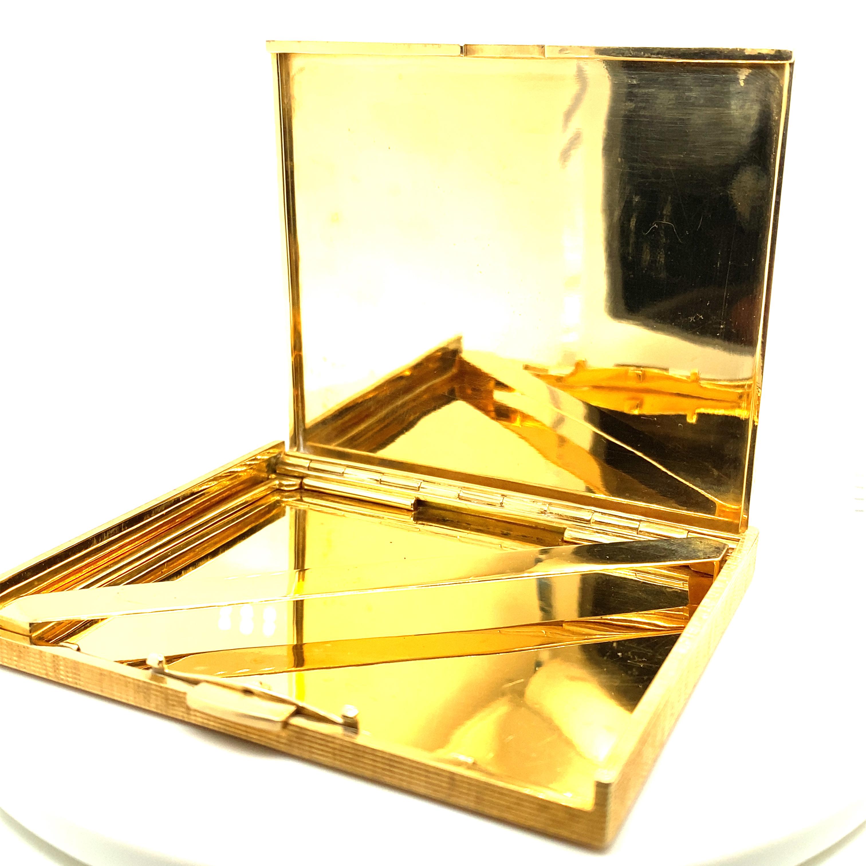 Gravur-Zigarettenetui aus Gelbgold 18 Karat 9