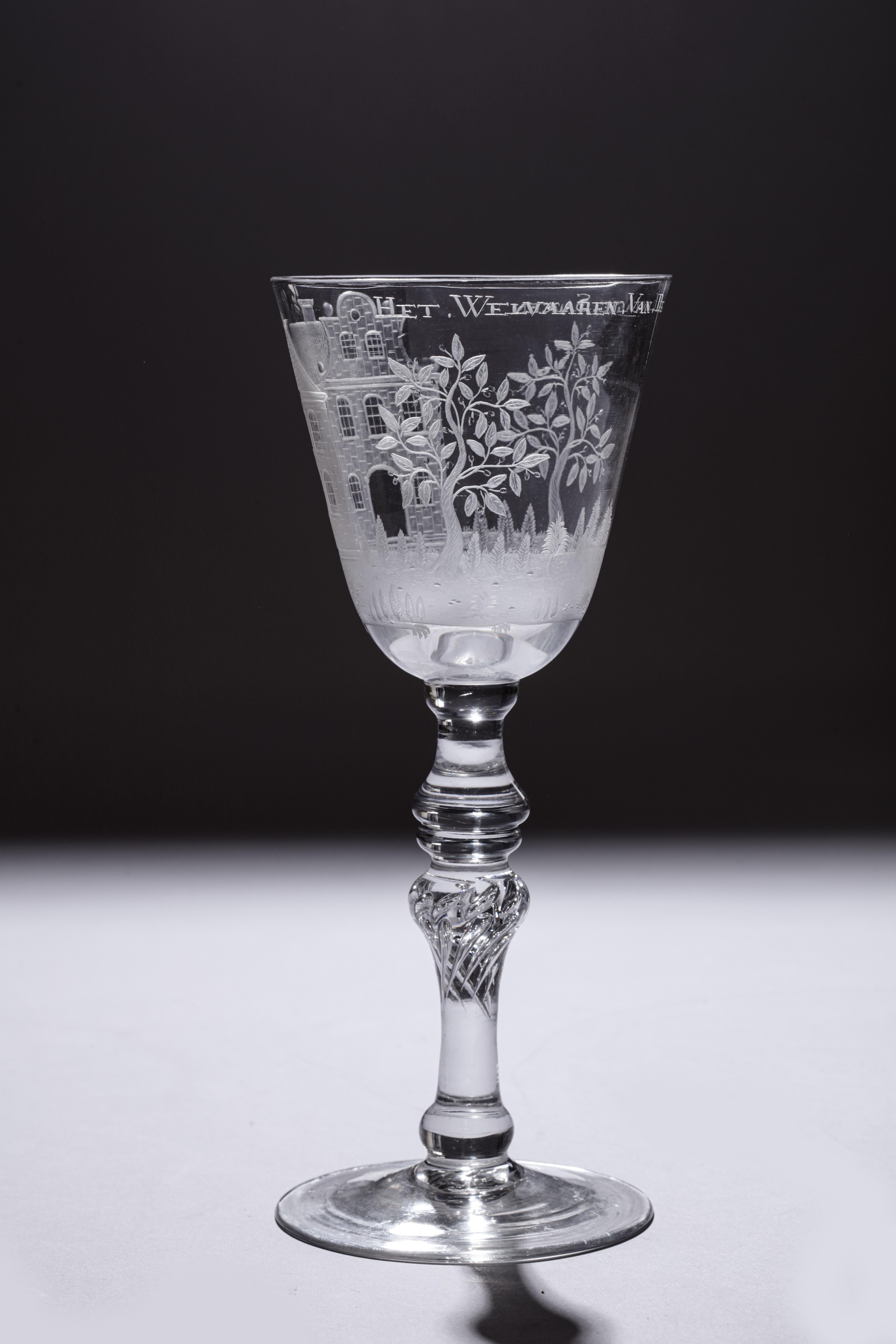 Surinamer Engraved Commemorative Surinam Plantation Glass, History of 18th Century Slavery For Sale