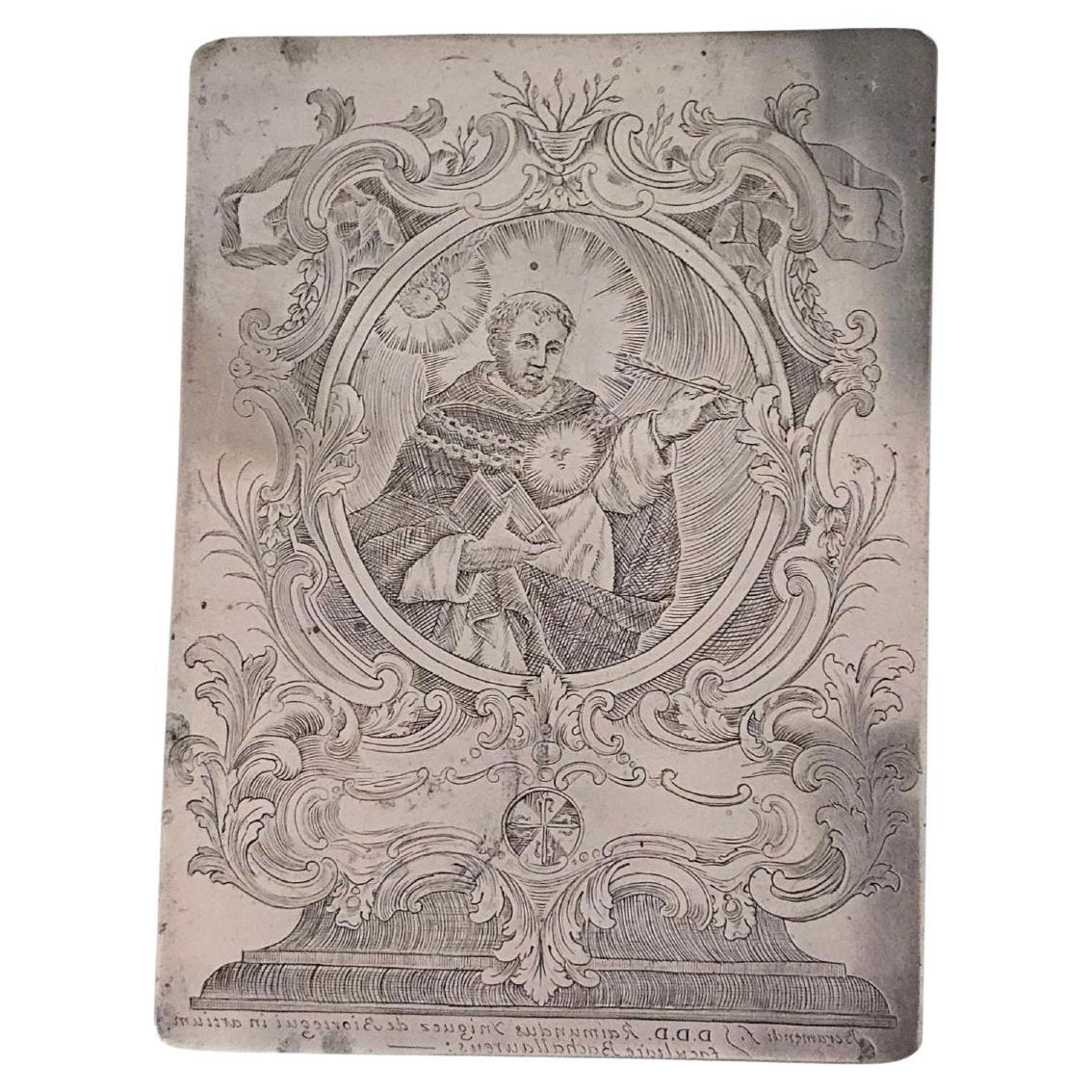 Engraved Copper Plate – 18th Century
