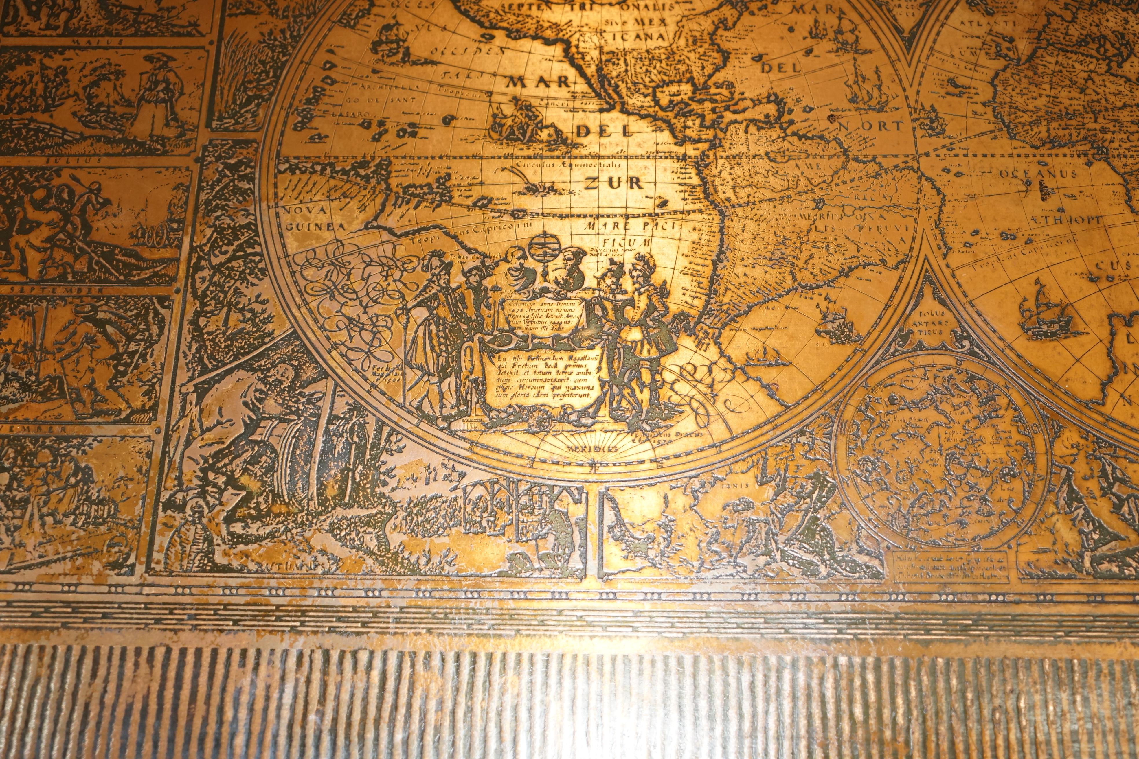 table with map