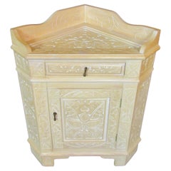 Engraved Corner Cabinet