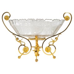 Engraved Crystal Cup, Gilt Bronze Mounting