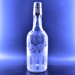 Engraved Decanter in the Form of a Bottle TG Hawkes & Co., circa 1930