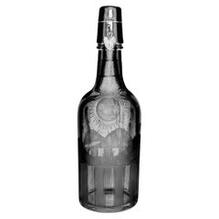 Engraved Decanter in the Form of a Bottle TG Hawkes & Co., circa 1930
