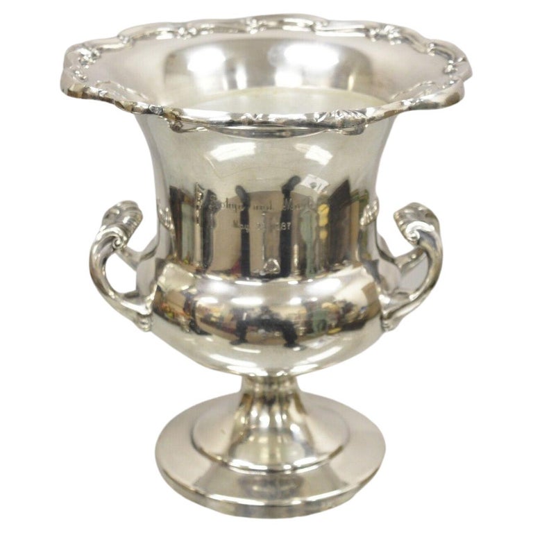 Engraved FB Rogers Regency Silver Plated Twin Handle Wine Chiller Ice