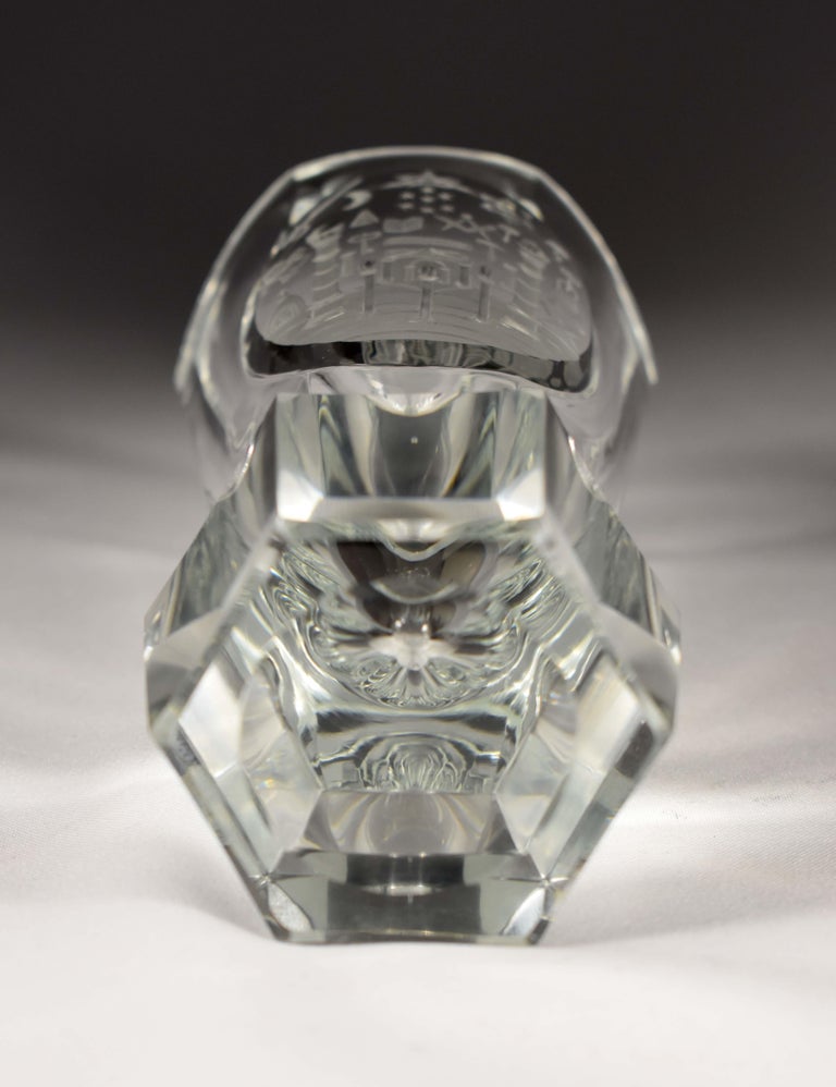 Engraved Goblet with Symbolism of Freemasons, 20th Century For Sale at