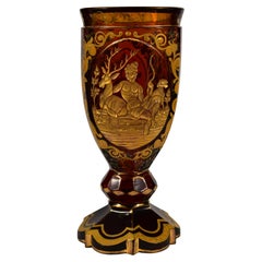 Engraved Goblet with the Motif of Diana the Goddess of the Hunt 19-20th Century 