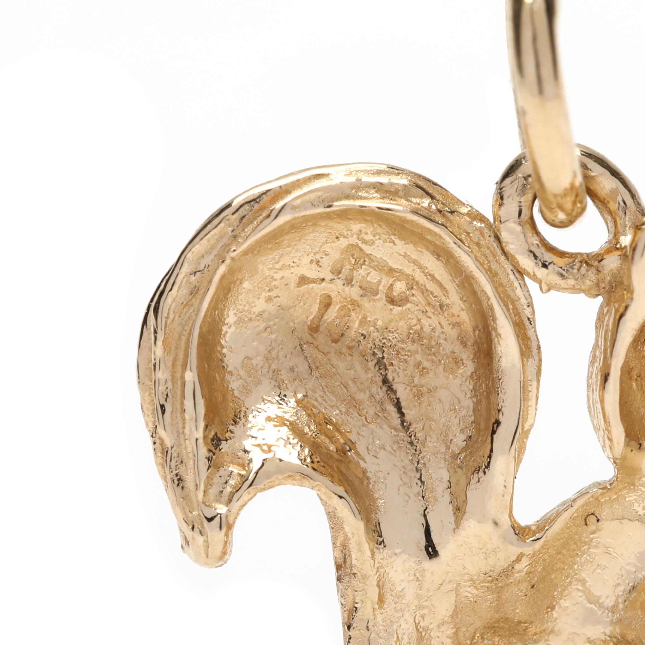 Gravierter Eichhörnchen-Anhänger aus Gold, 14k Gelbgold, kleines Gold für Damen oder Herren