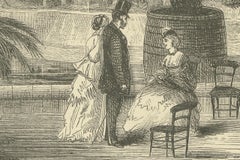 Engraved Interior of the Crystal Palace, Sydenham: A Lush Victorian Space, 1872