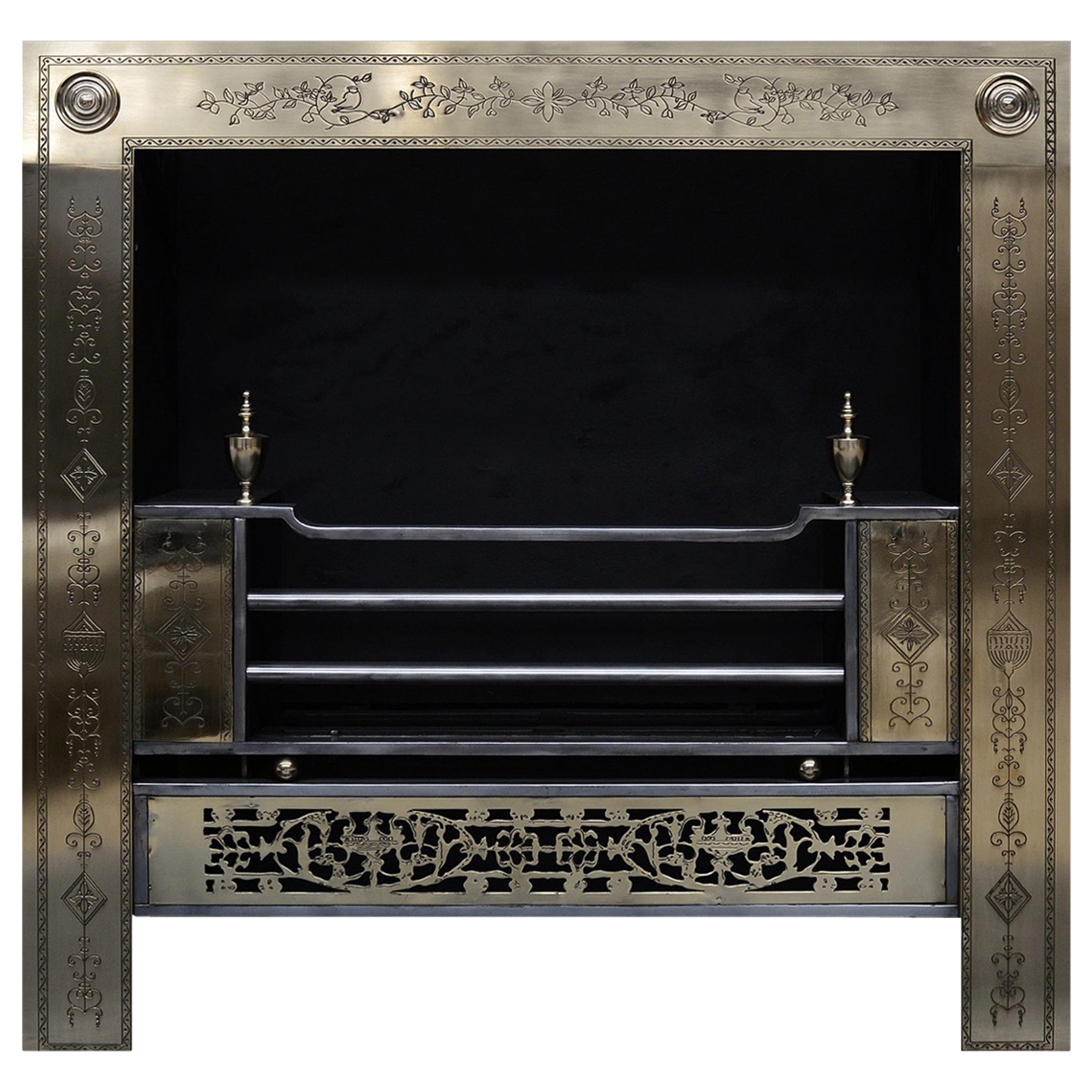 Engraved Irish Georgian Style Register Grate For Sale