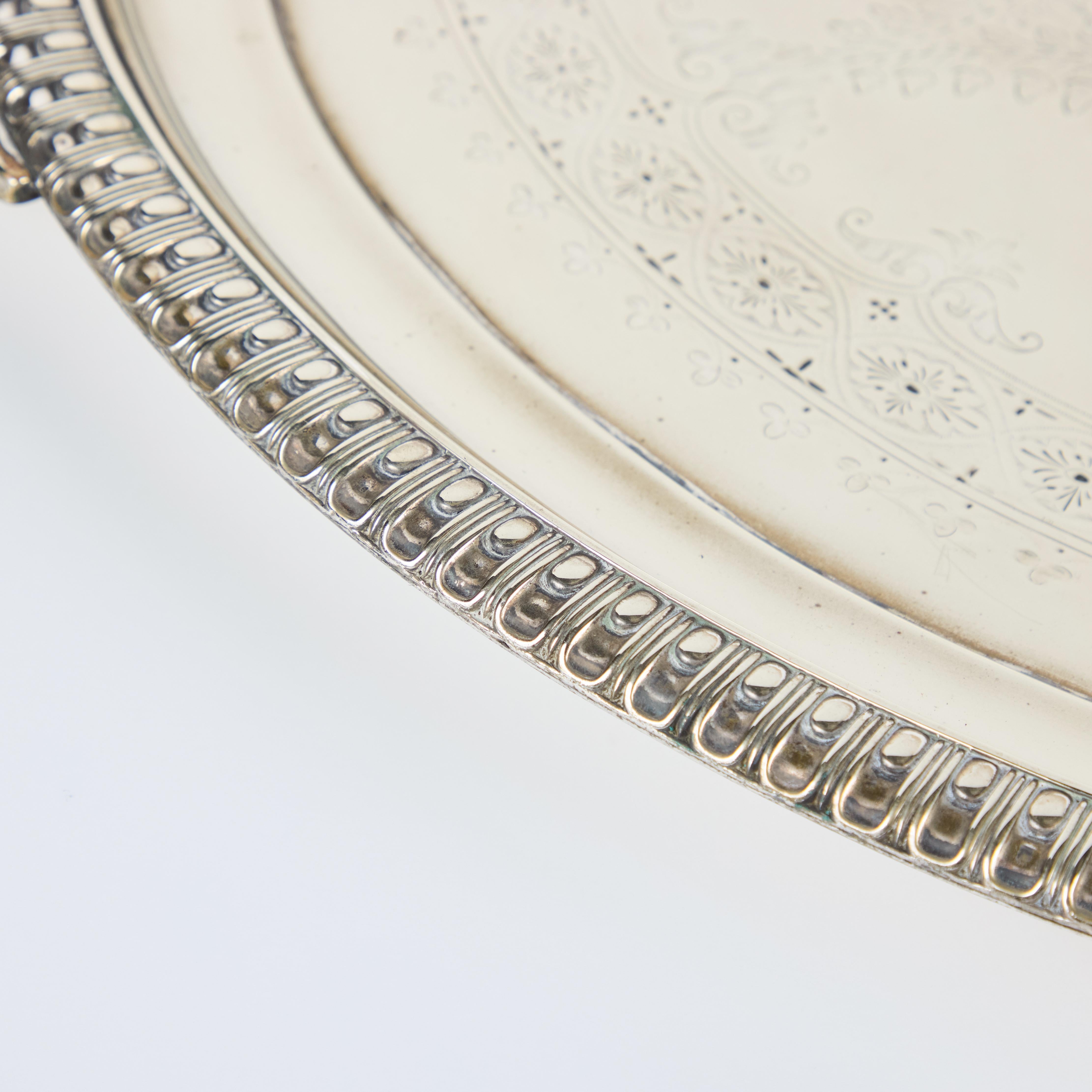 Bandeja de plata italiana grabada en Bueno estado para la venta en Los Angeles, CA