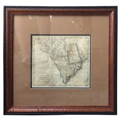 Engraved Map of South Carolina from John Payne's Book, circa 1799