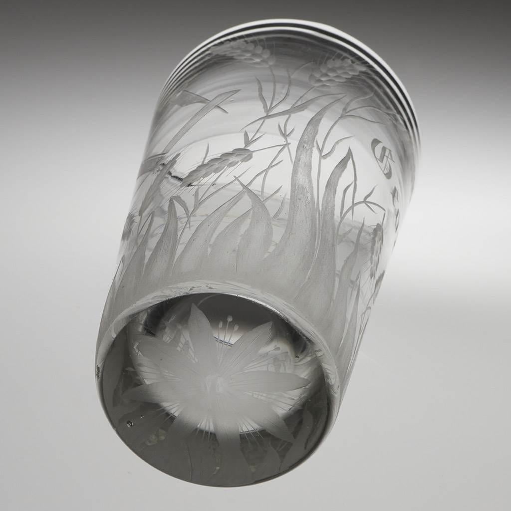 Victorien Verre d'abondance maçonnique gravé Capacité d'une pinte en vente
