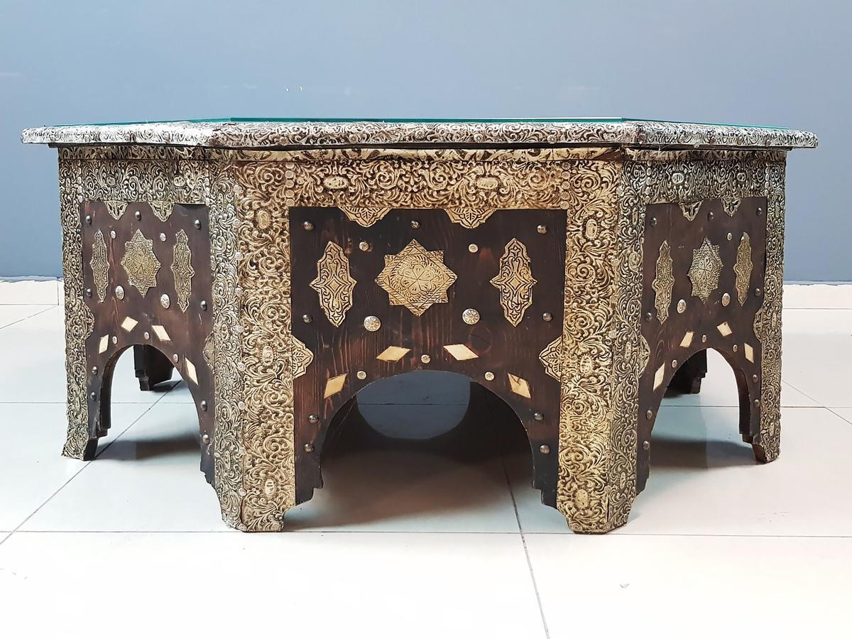 moroccan metal coffee table
