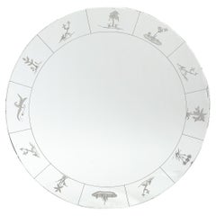 Engraved Mirror by Luigi Brusotti, Italy, c. 1960