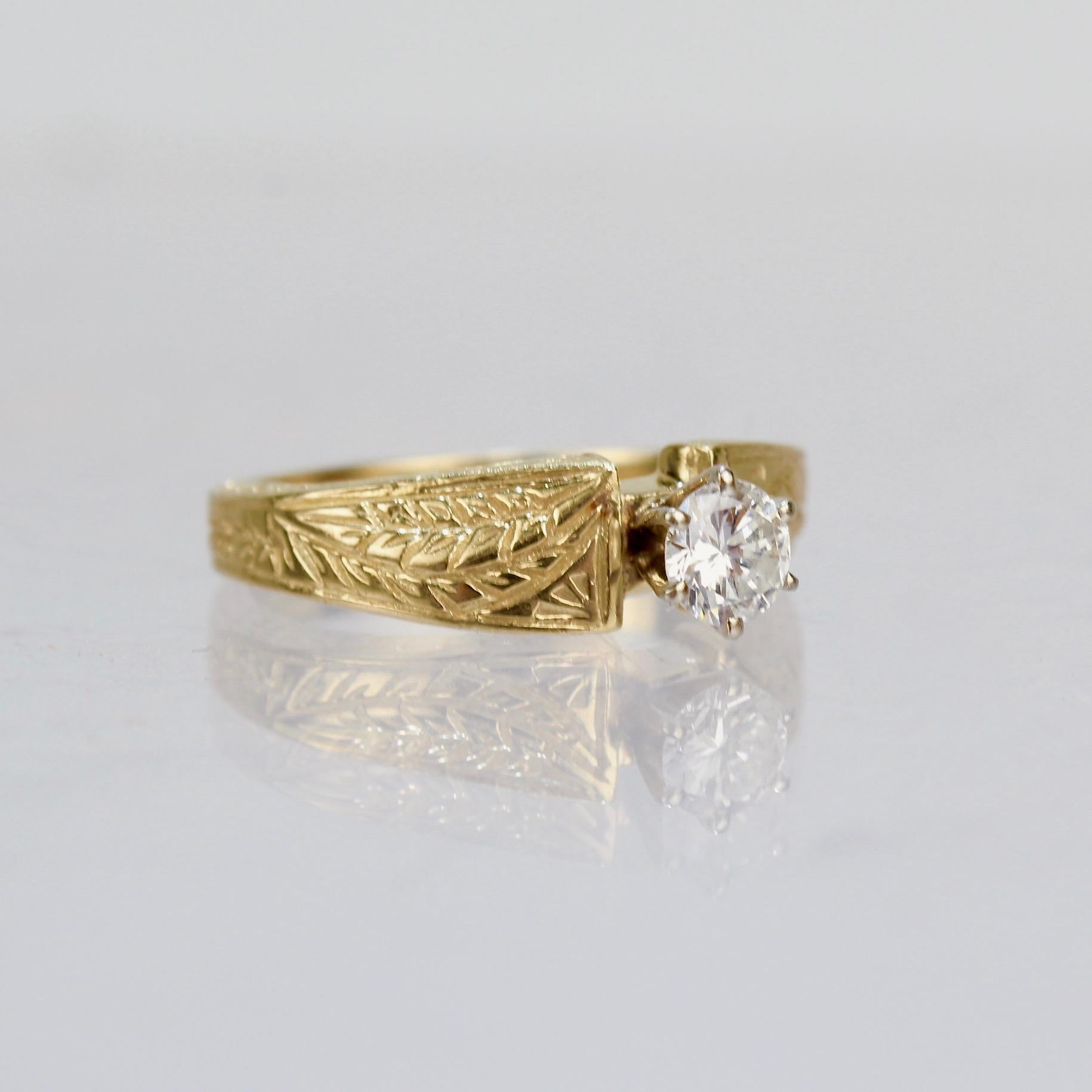 14 karat gold engagement ring