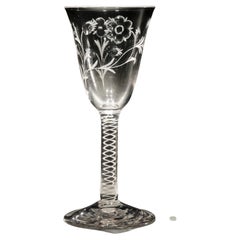 Engraved Opaque Twist Wine Glass