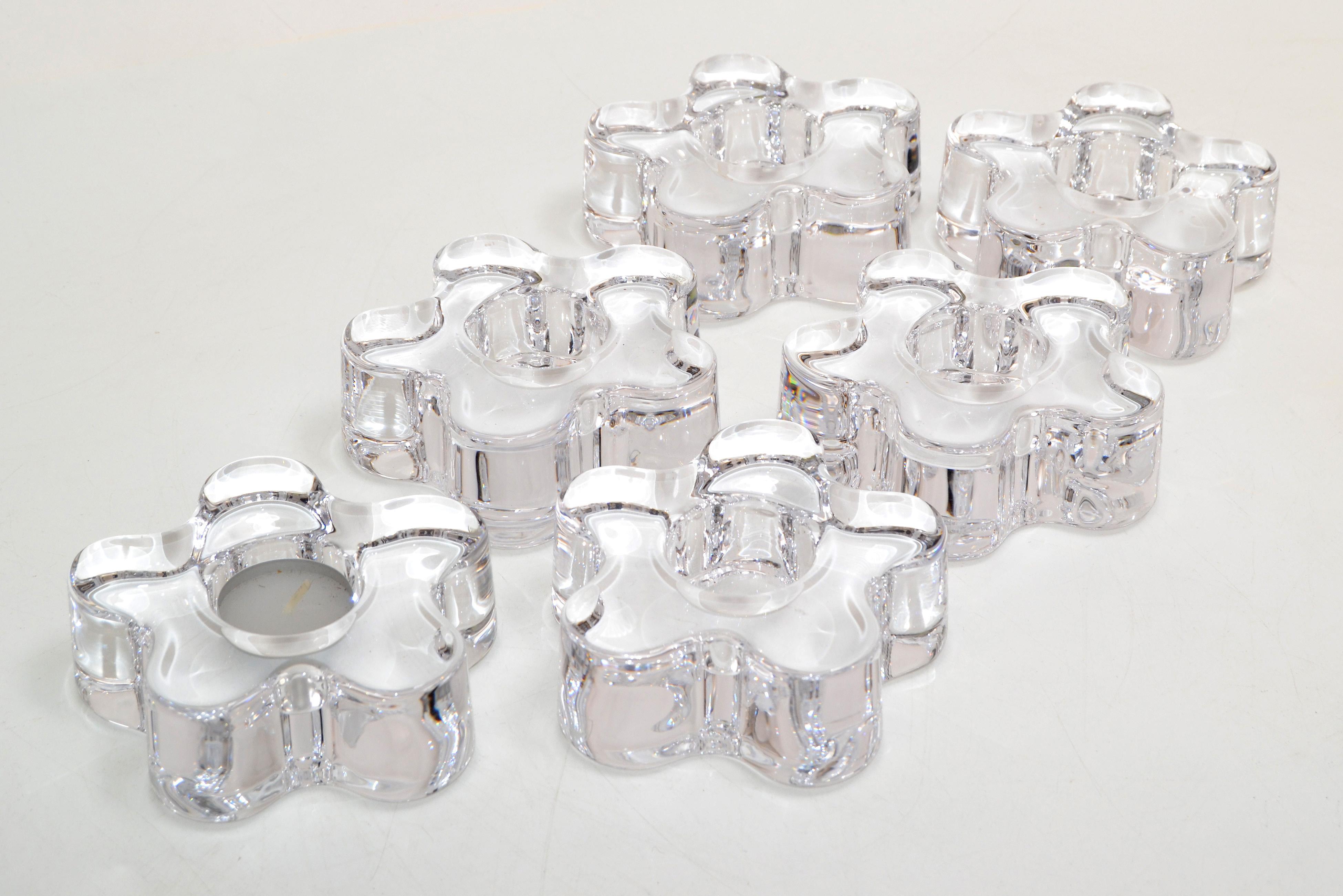orrefors sweden candle holder