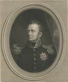 Engraved Portrait of King William I of the Netherlands after J.W. Pieneman, 1835