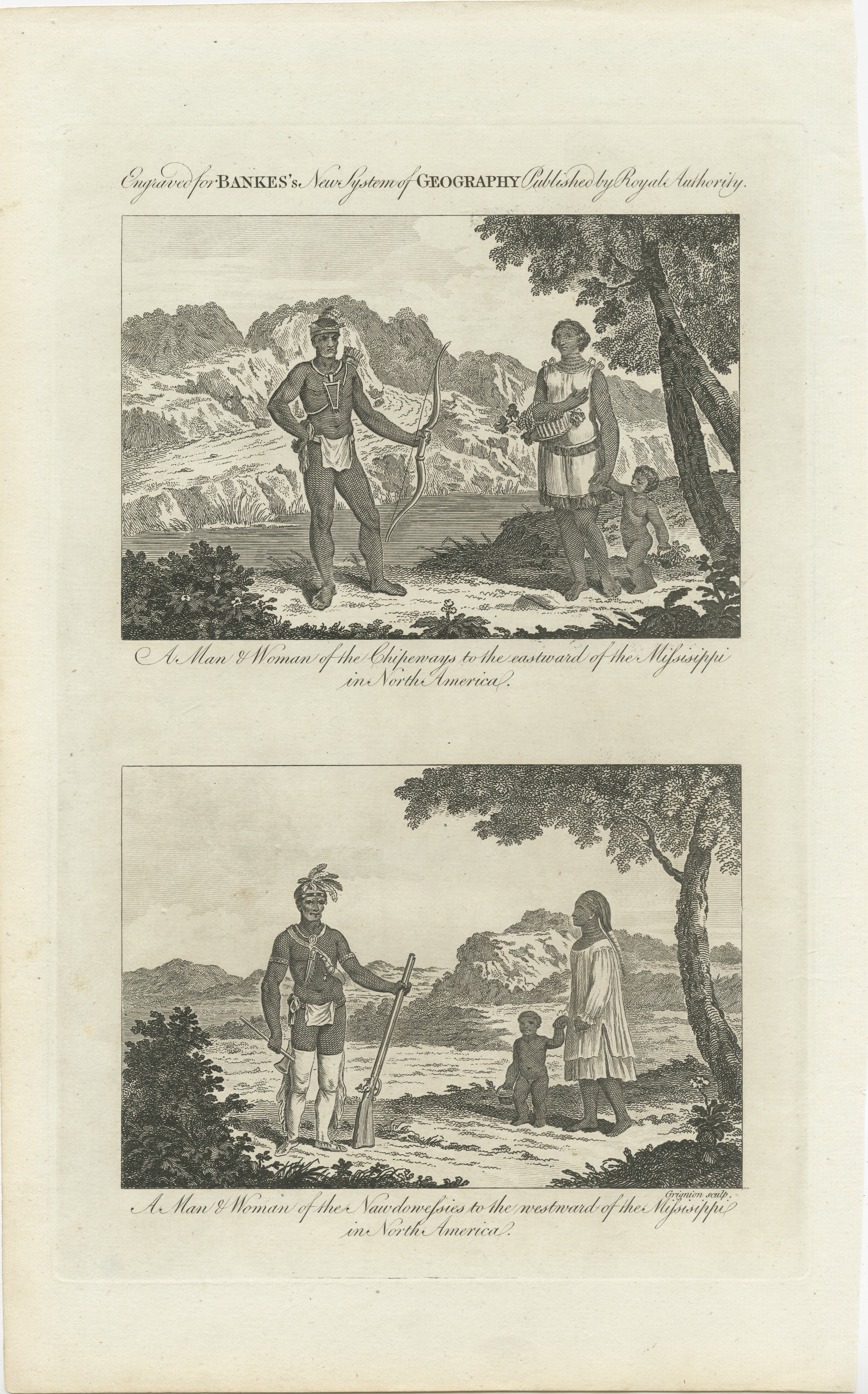 The original antique print is a pair of original engravings from 