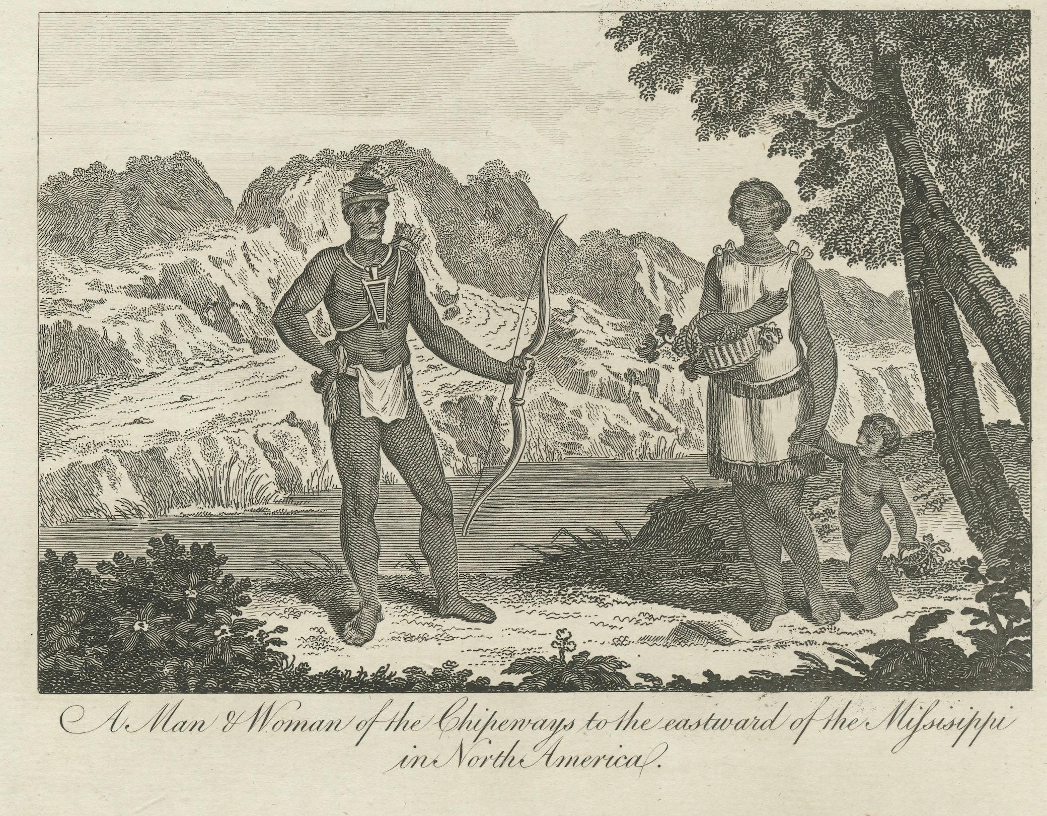 Engraved Representations of North American Tribes around the Mississippi, 1787 For Sale 3