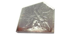 Engraved Signed and Illuminated Neoclassical Moser Glass Sculpture