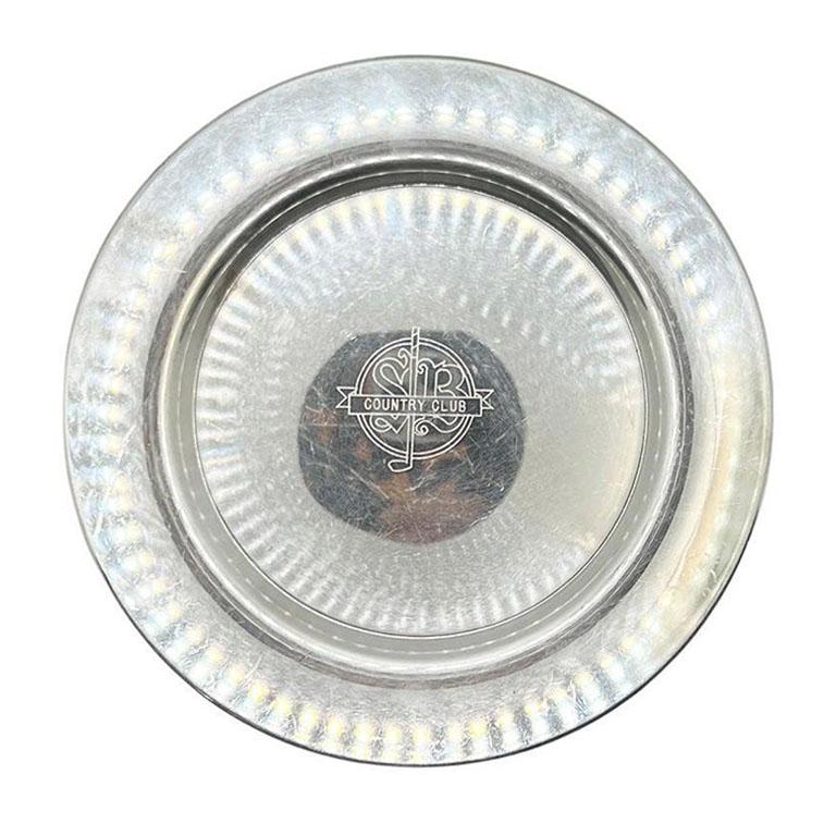 Engraved Silverplate SB Country Club Golf Club Trophy Plate WMA Rogers In Good Condition For Sale In Oklahoma City, OK