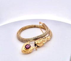 Engraved Snake Bracelet 14K