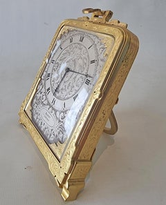 Horloge à montants gravée, vendue par Barry, signée Thomas Cole