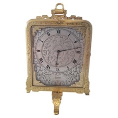 Horloge à montants gravée, vendue par Barry, signée Thomas Cole