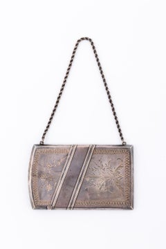 Engraved Victorian Sterling Silver Calling Card Case